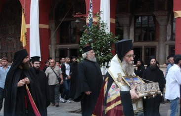 Праздник Пояса Пресвятой Богородицы в Ватопеде