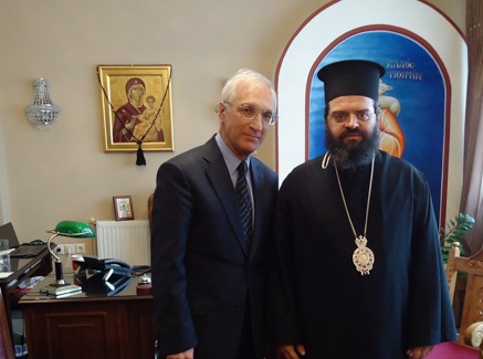 Встреча митрополита Пантелеимона с генеральным консулом России в Салониках